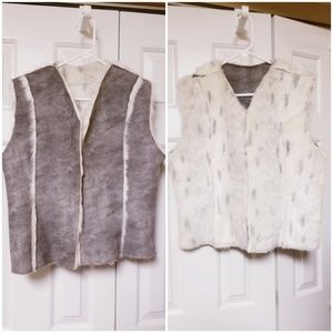 Reversible Faux Fur / Faux Leather Vest